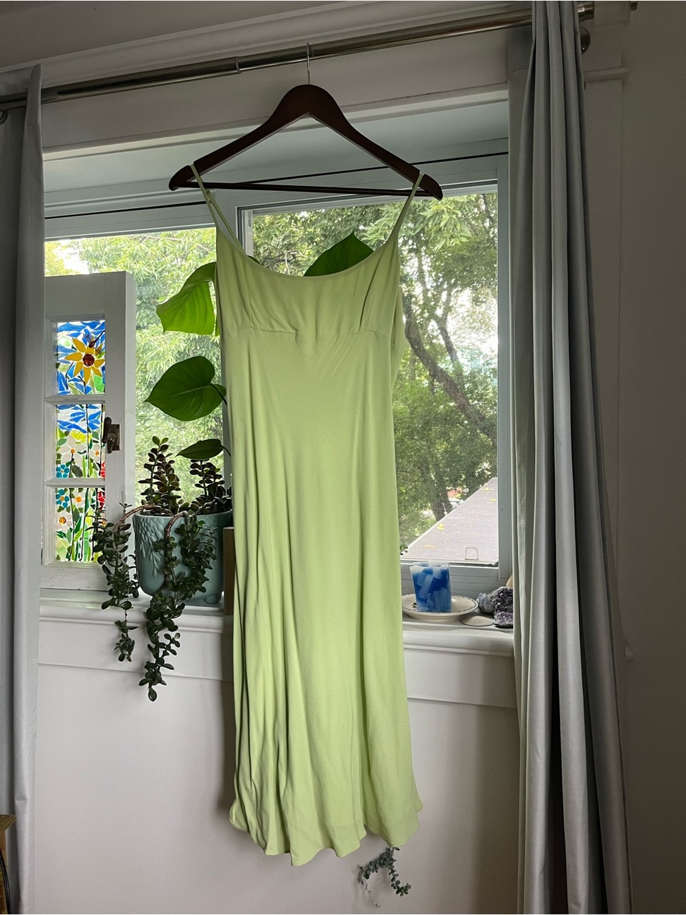 Sunday Best Pale Green Midi Slip Dress